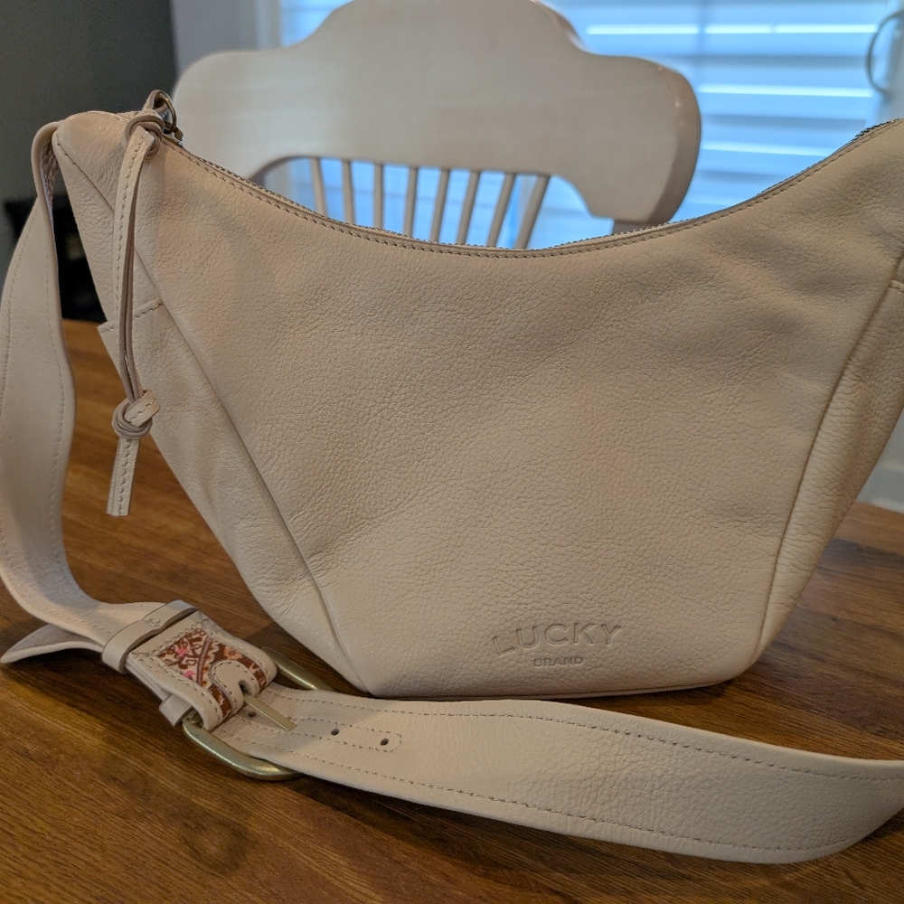 Lucky Brand Lara Leather Crossbody Vanilla